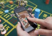 Roulette game being played on smartphone